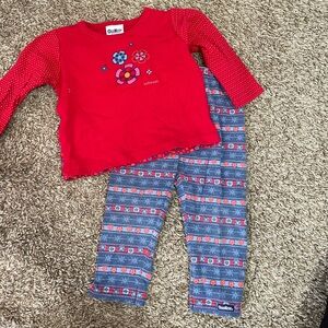 VINTAGE OshKosh B'gosh Red and Blue Outfit